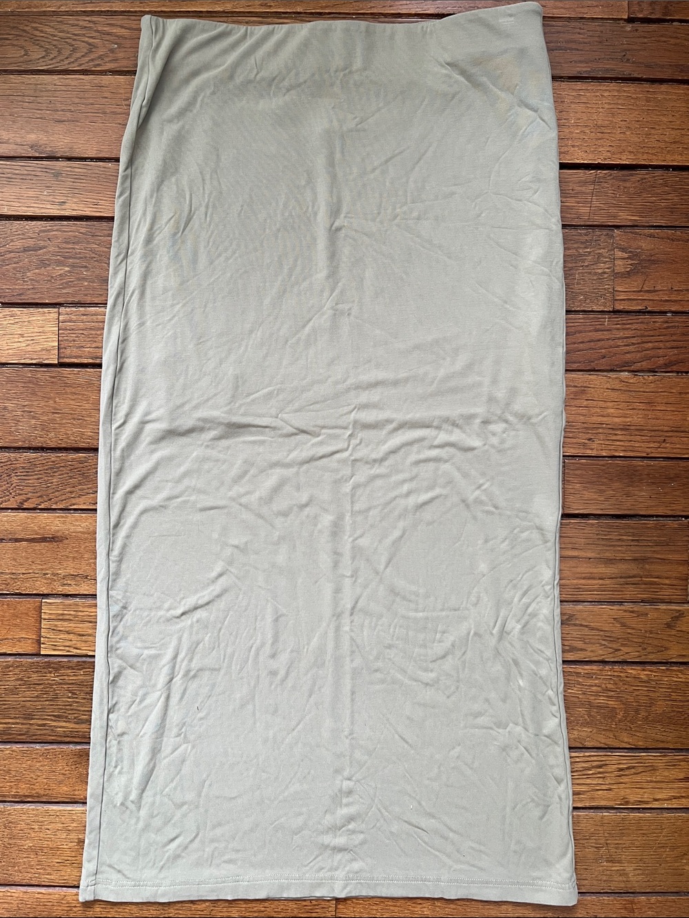 OGL Olive Pencil Stretchy Midi Skirt Size Medium NWOT